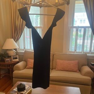 About Us Black Criss Cross Mini Dress